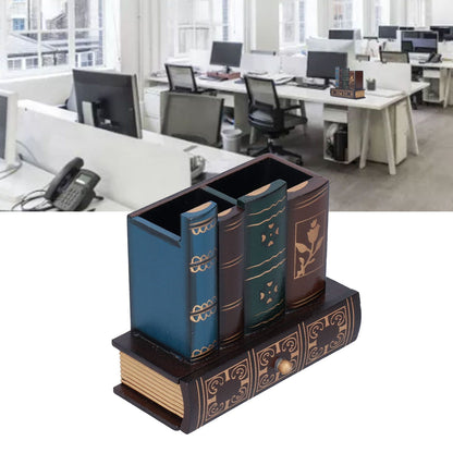 Retro Style Pencil Holder Pen Cup Desktop Storage Organizer Decoration for Home Office V1294-YM0523-3115210210111