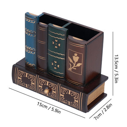 Retro Style Pencil Holder Pen Cup Desktop Storage Organizer Decoration for Home Office V1294-YM0523-3115210210111