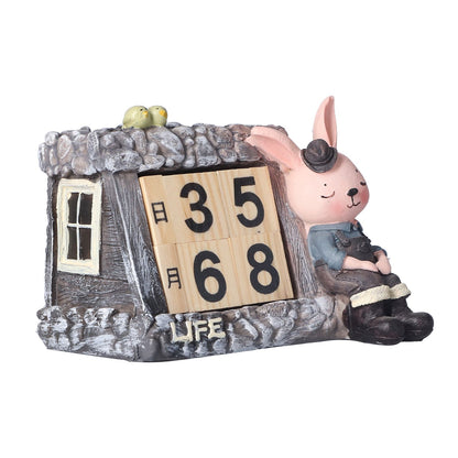 Innovative Rabbits Cabin Calendar Decorative TV Cabinet Decoration for Wedding Home Desktop V1294-YM0523-3115210210211
