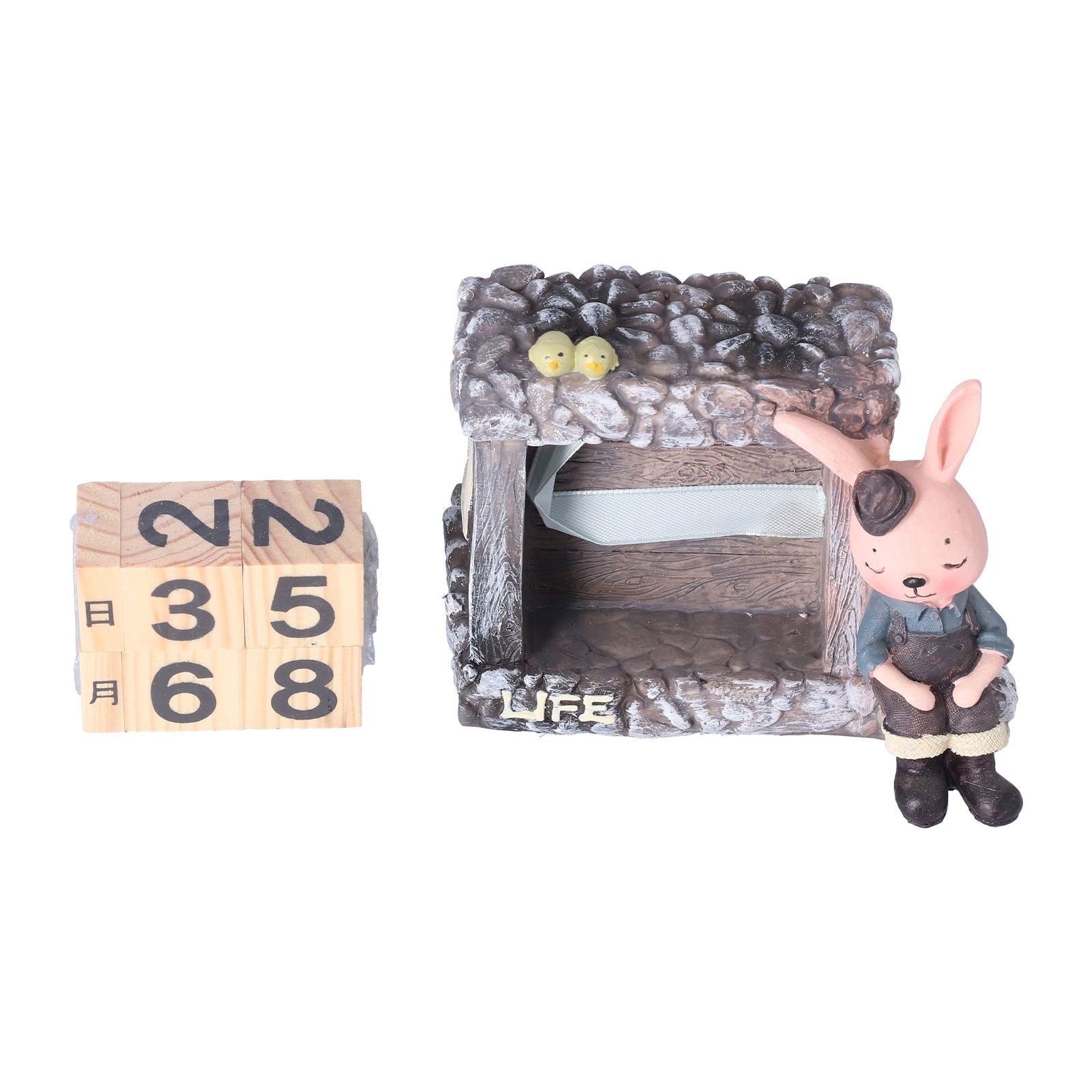 Innovative Rabbits Cabin Calendar Decorative TV Cabinet Decoration for Wedding Home Desktop V1294-YM0523-3115210210211