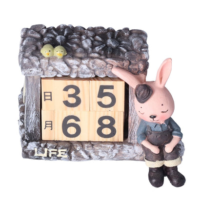 Innovative Rabbits Cabin Calendar Decorative TV Cabinet Decoration for Wedding Home Desktop V1294-YM0523-3115210210211
