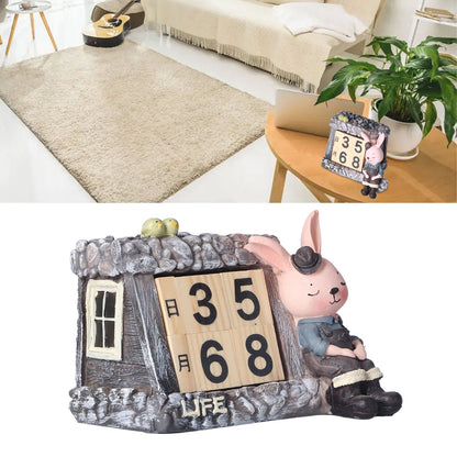 Innovative Rabbits Cabin Calendar Decorative TV Cabinet Decoration for Wedding Home Desktop V1294-YM0523-3115210210211