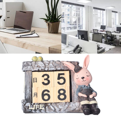 Innovative Rabbits Cabin Calendar Decorative TV Cabinet Decoration for Wedding Home Desktop V1294-YM0523-3115210210211