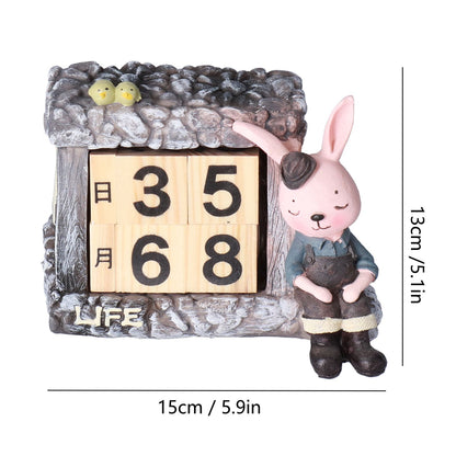 Innovative Rabbits Cabin Calendar Decorative TV Cabinet Decoration for Wedding Home Desktop V1294-YM0523-3115210210211