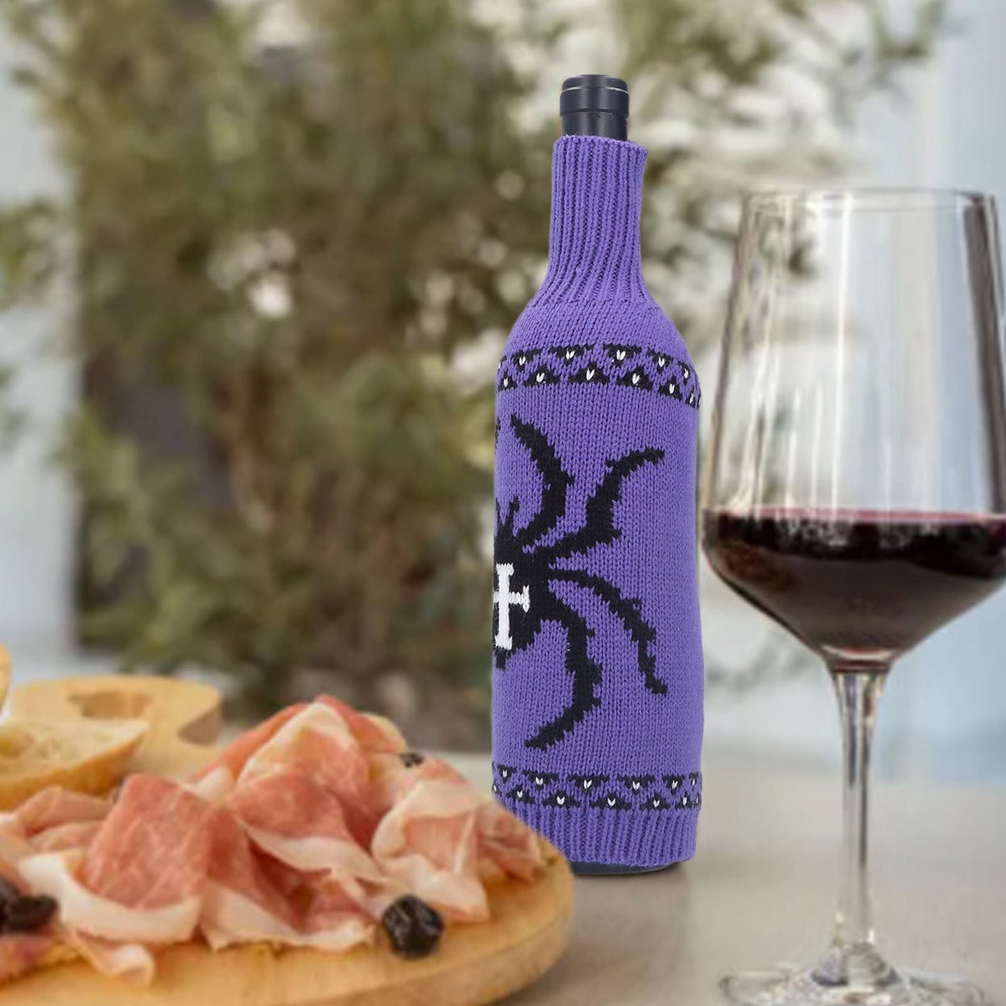 2Pcs Wine Bottle Cover Knitted Champagne Bottle Bag Table Decoration for Home Coffee Shop V1294-YM0523-3115210210911