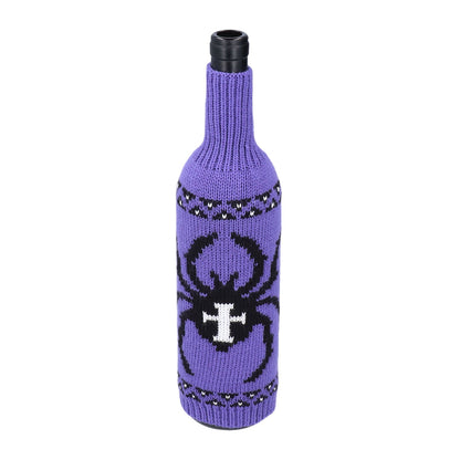 2Pcs Wine Bottle Cover Knitted Champagne Bottle Bag Table Decoration for Home Coffee Shop V1294-YM0523-3115210210911