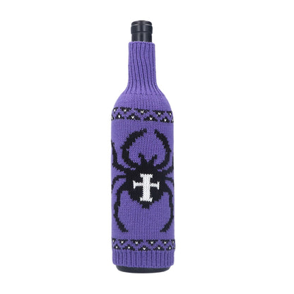2Pcs Wine Bottle Cover Knitted Champagne Bottle Bag Table Decoration for Home Coffee Shop V1294-YM0523-3115210210911