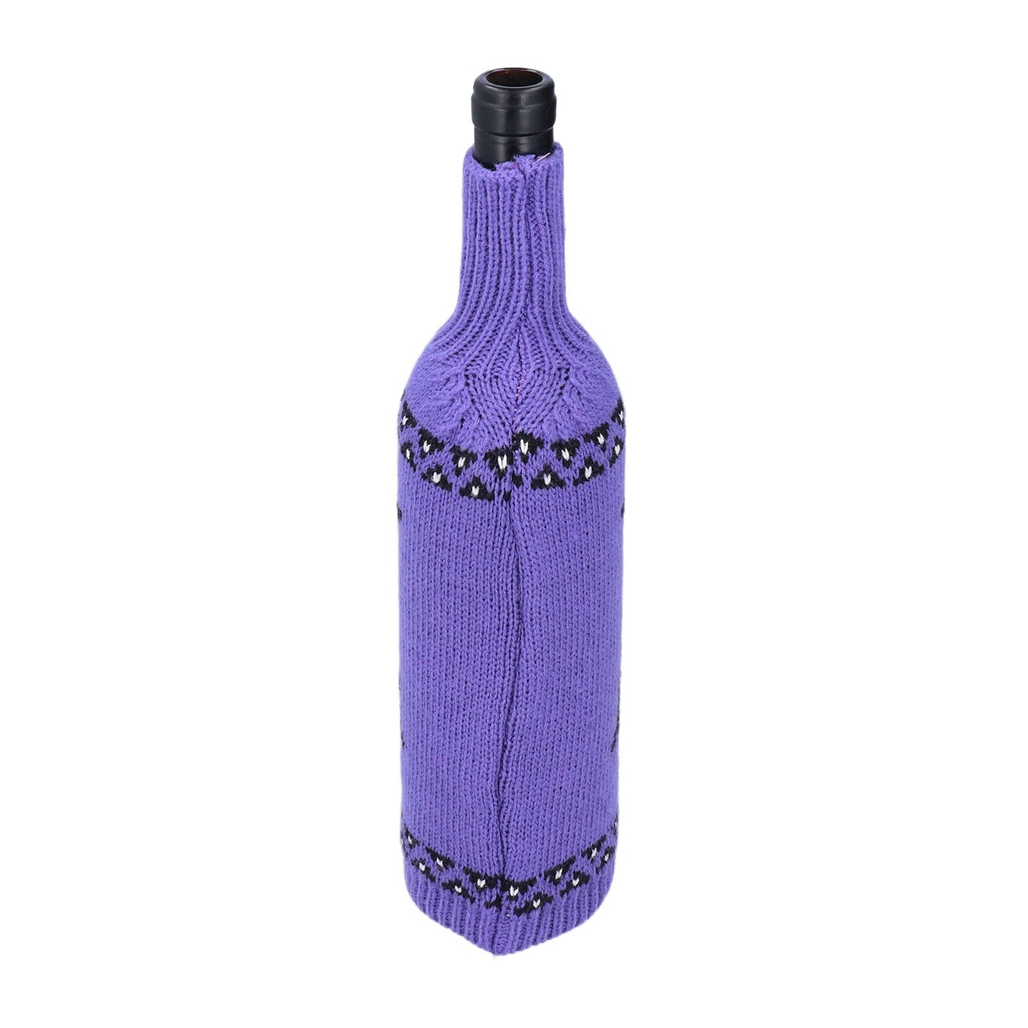 2Pcs Wine Bottle Cover Knitted Champagne Bottle Bag Table Decoration for Home Coffee Shop V1294-YM0523-3115210210911