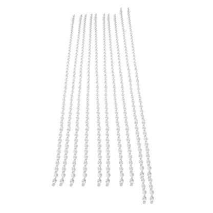14mm Octagonal Bead String Acrylic Crystal Pearl Chains for Birthday Wedding PartyTransparent 10 Strips V1294-YM0523-3115210212411