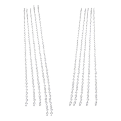 14mm Octagonal Bead String Acrylic Crystal Pearl Chains for Birthday Wedding PartyTransparent 10 Strips V1294-YM0523-3115210212411