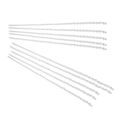 14mm Octagonal Bead String Acrylic Crystal Pearl Chains for Birthday Wedding PartyTransparent 10 Strips V1294-YM0523-3115210212411