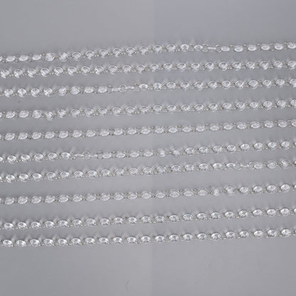 14mm Octagonal Bead String Acrylic Crystal Pearl Chains for Birthday Wedding PartyTransparent 10 Strips V1294-YM0523-3115210212411