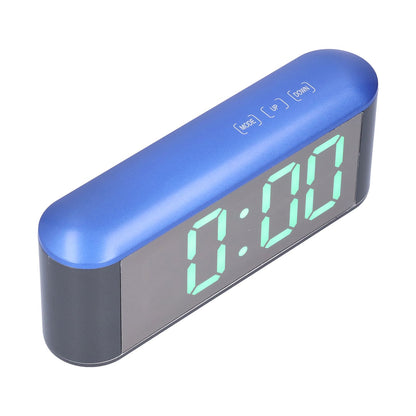 Digital Alarm Clock Stylish Exquisite LED Large Display Electronic Household Desktop ClockGreen V1294-YM0523-3115210212713