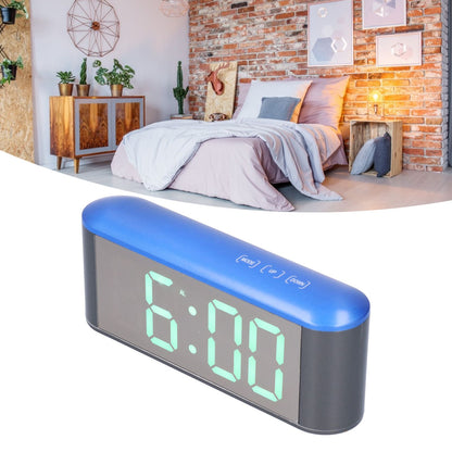 Digital Alarm Clock Stylish Exquisite LED Large Display Electronic Household Desktop ClockGreen V1294-YM0523-3115210212713