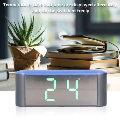 Digital Alarm Clock Stylish Exquisite LED Large Display Electronic Household Desktop ClockGreen V1294-YM0523-3115210212713