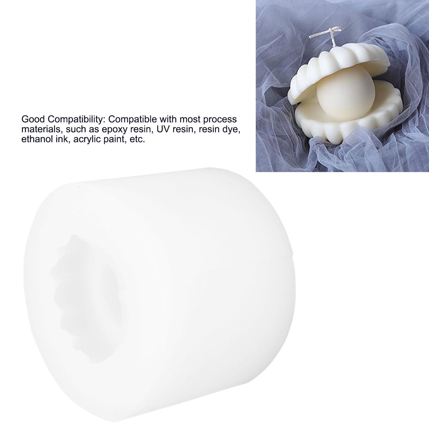 Silicone Candle Mold Pearl Shell Shaped Soap Mold DIY Art Crafts Mould Cake Decoration Tools V1294-YM0523-3115210212911