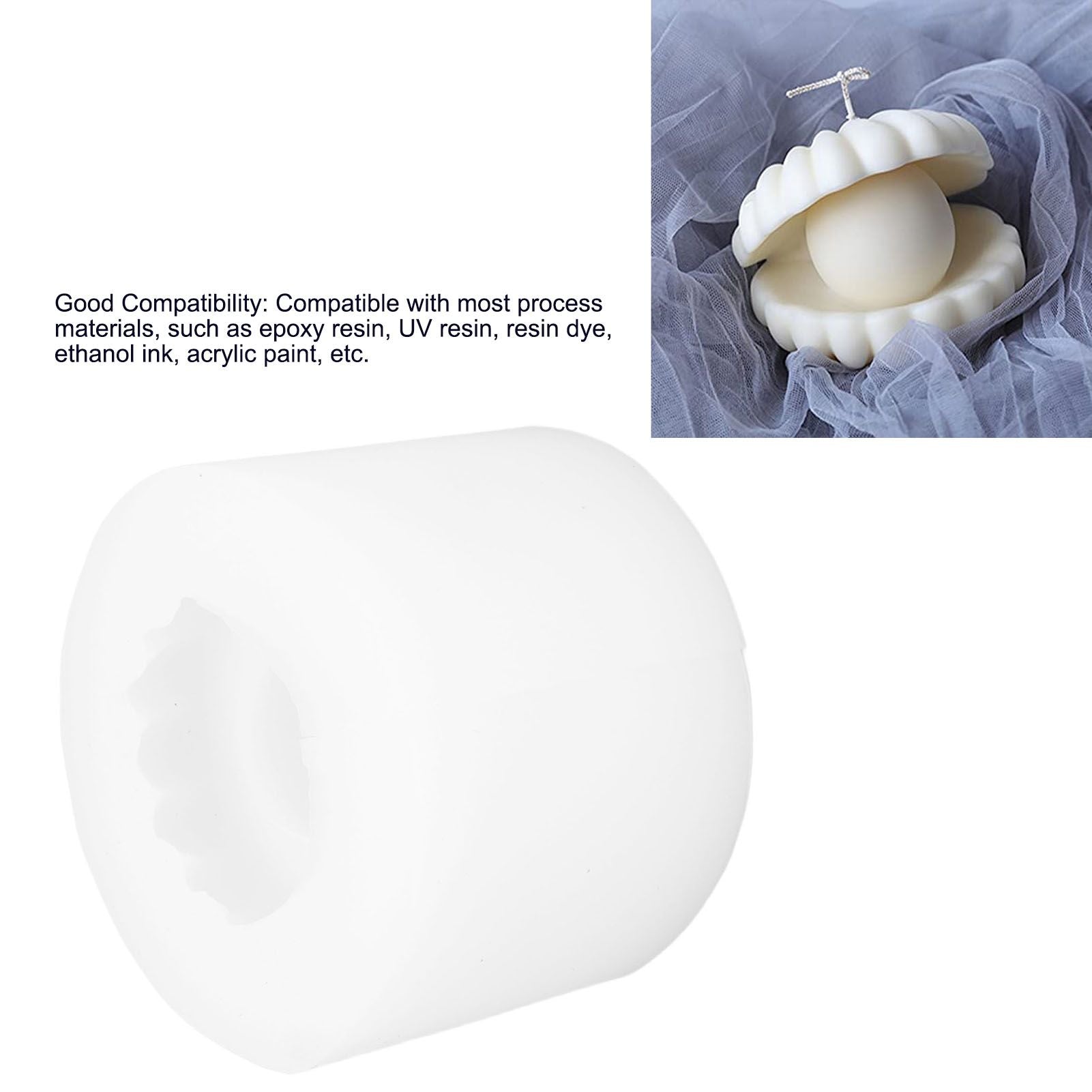 Silicone Candle Mold Pearl Shell Shaped Soap Mold DIY Art Crafts Mould Cake Decoration Tools V1294-YM0523-3115210212911