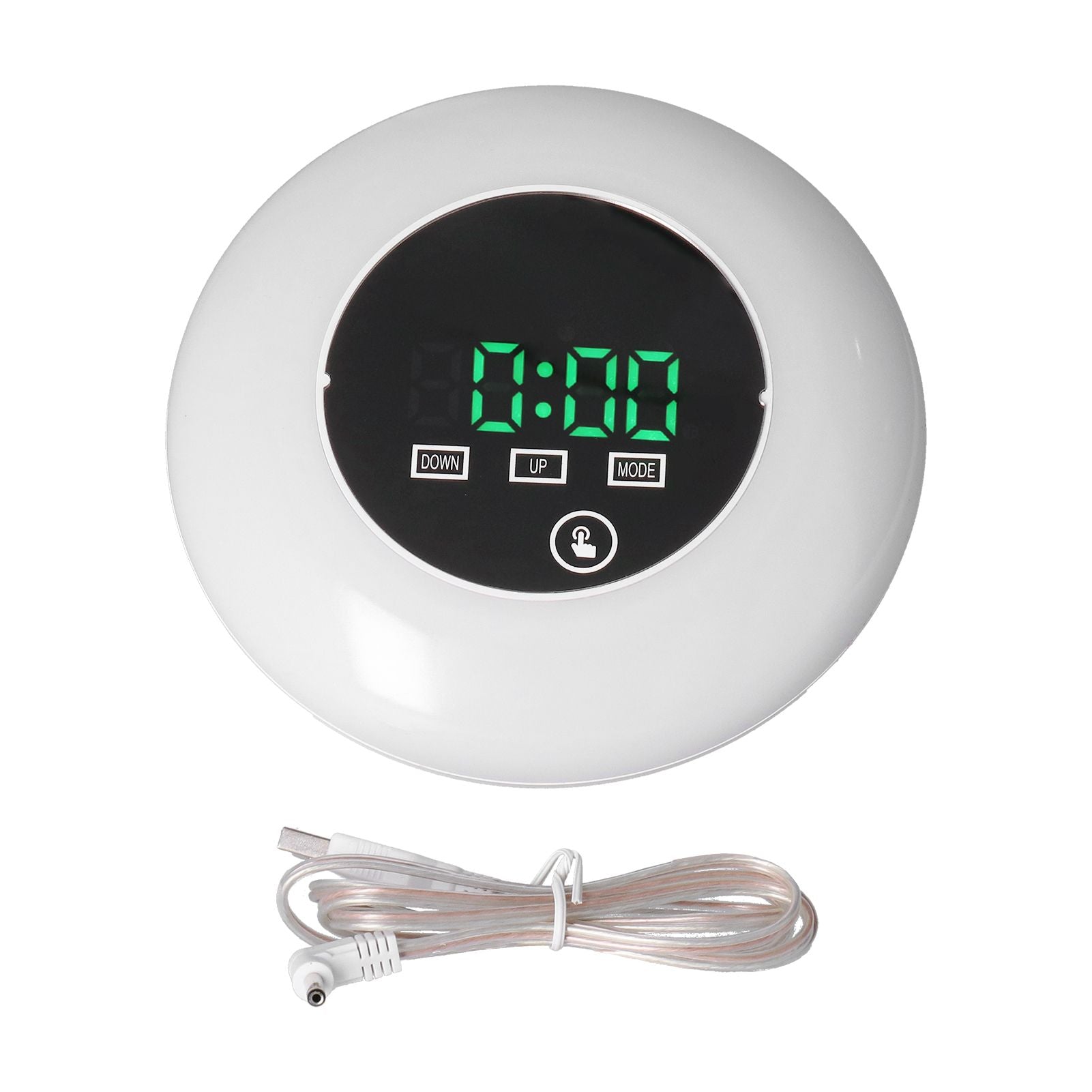 LED Digital Alarm Clock Mirror Clock Thermometer Clock 7 Color Electronic Clock for Bedroom OfficeGreen Word V1294-YM0523-3115210213011