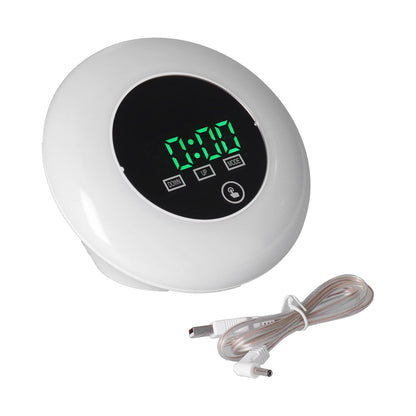 LED Digital Alarm Clock Mirror Clock Thermometer Clock 7 Color Electronic Clock for Bedroom OfficeGreen Word V1294-YM0523-3115210213011