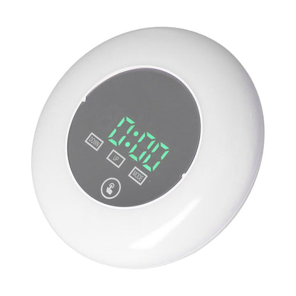 LED Digital Alarm Clock Mirror Clock Thermometer Clock 7 Color Electronic Clock for Bedroom OfficeGreen Word V1294-YM0523-3115210213011