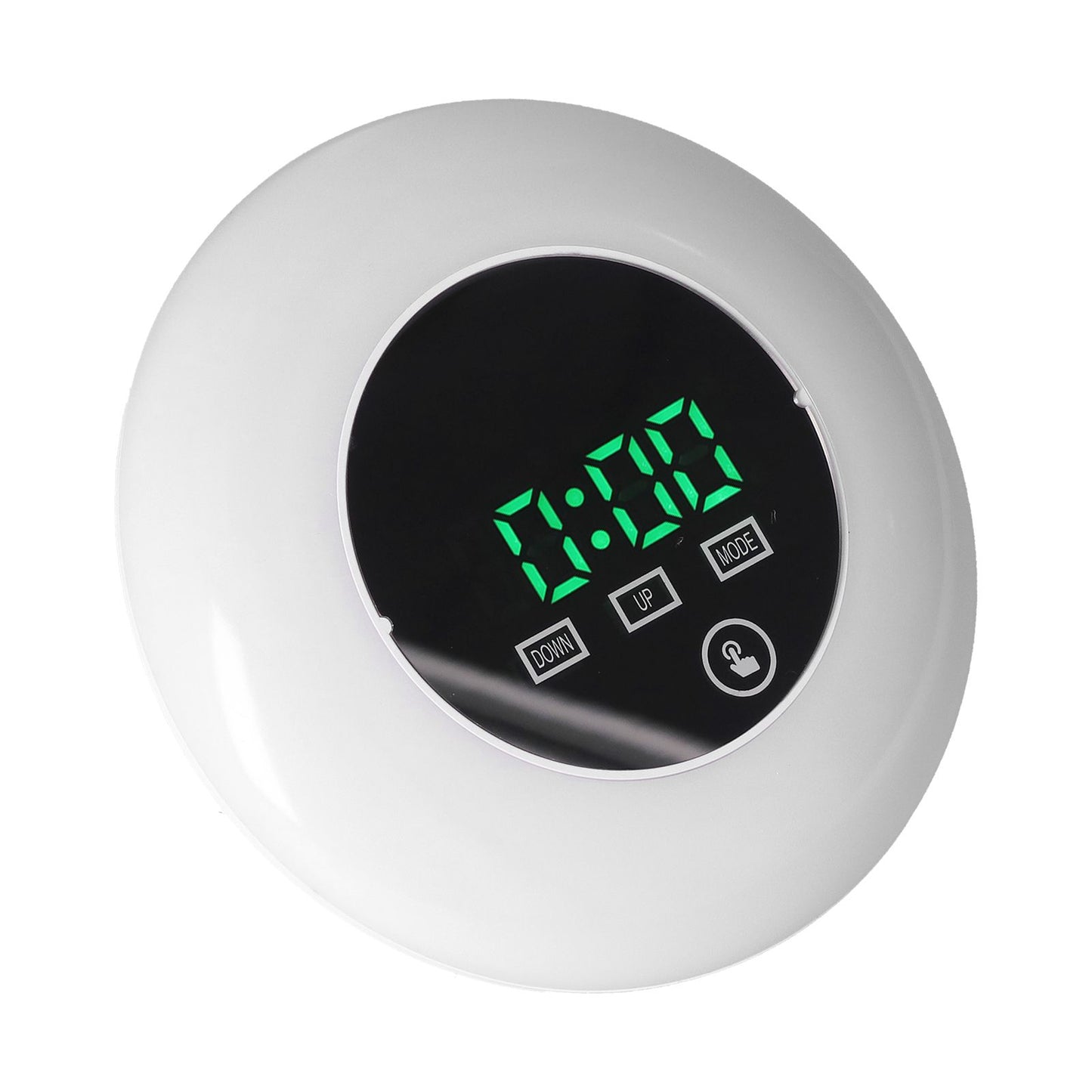LED Digital Alarm Clock Mirror Clock Thermometer Clock 7 Color Electronic Clock for Bedroom OfficeGreen Word V1294-YM0523-3115210213011