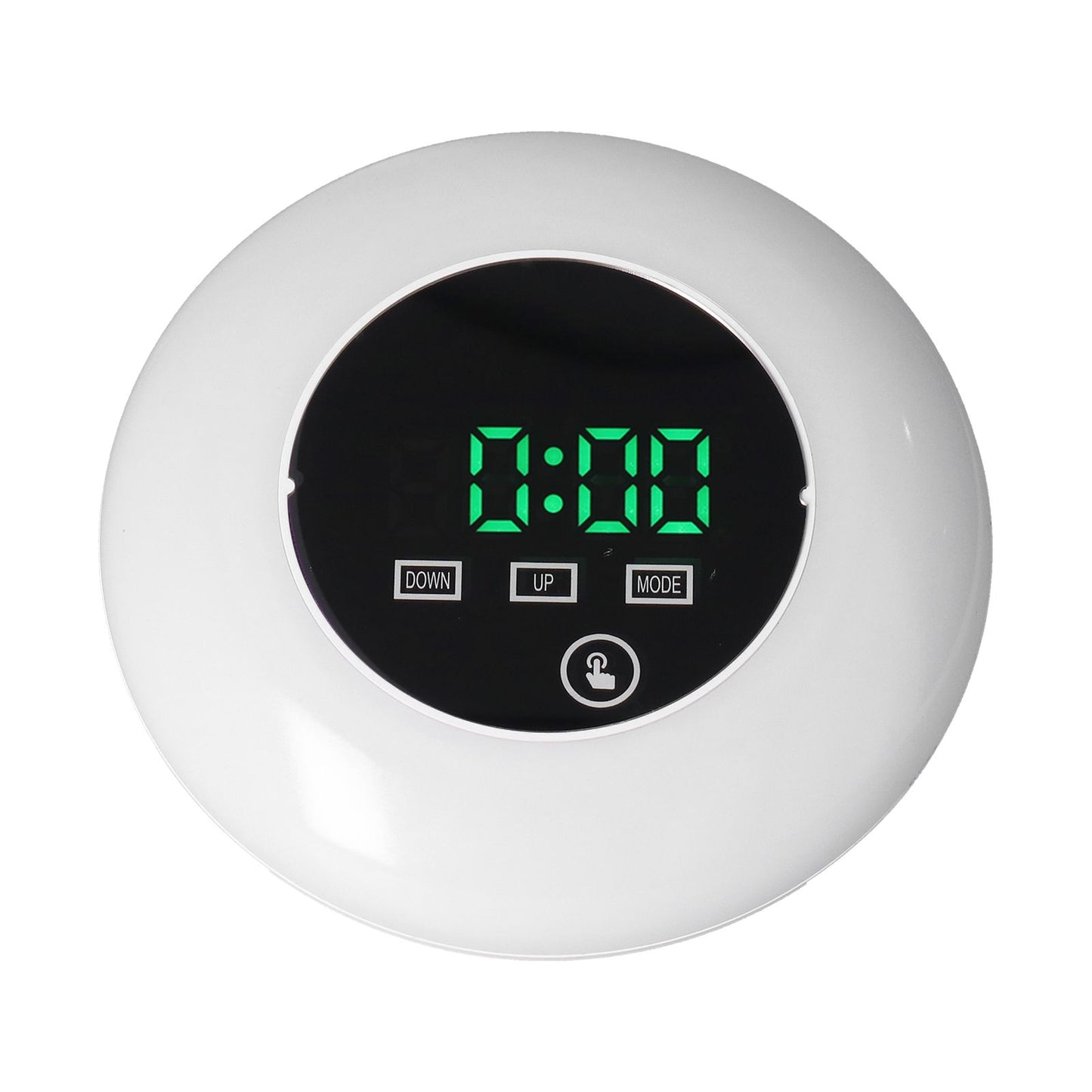 LED Digital Alarm Clock Mirror Clock Thermometer Clock 7 Color Electronic Clock for Bedroom OfficeGreen Word V1294-YM0523-3115210213011