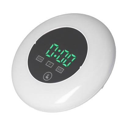 LED Digital Alarm Clock Mirror Clock Thermometer Clock 7 Color Electronic Clock for Bedroom OfficeGreen Word V1294-YM0523-3115210213011