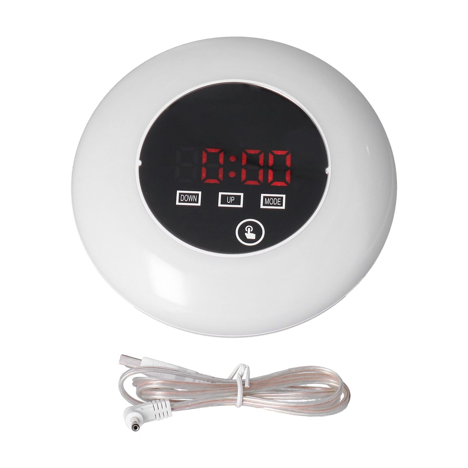 LED Digital Alarm Clock Mirror Clock Thermometer Clock 7 Color Electronic Clock for Bedroom OfficeRed Word V1294-YM0523-3115210213012