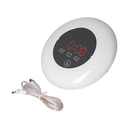 LED Digital Alarm Clock Mirror Clock Thermometer Clock 7 Color Electronic Clock for Bedroom OfficeRed Word V1294-YM0523-3115210213012
