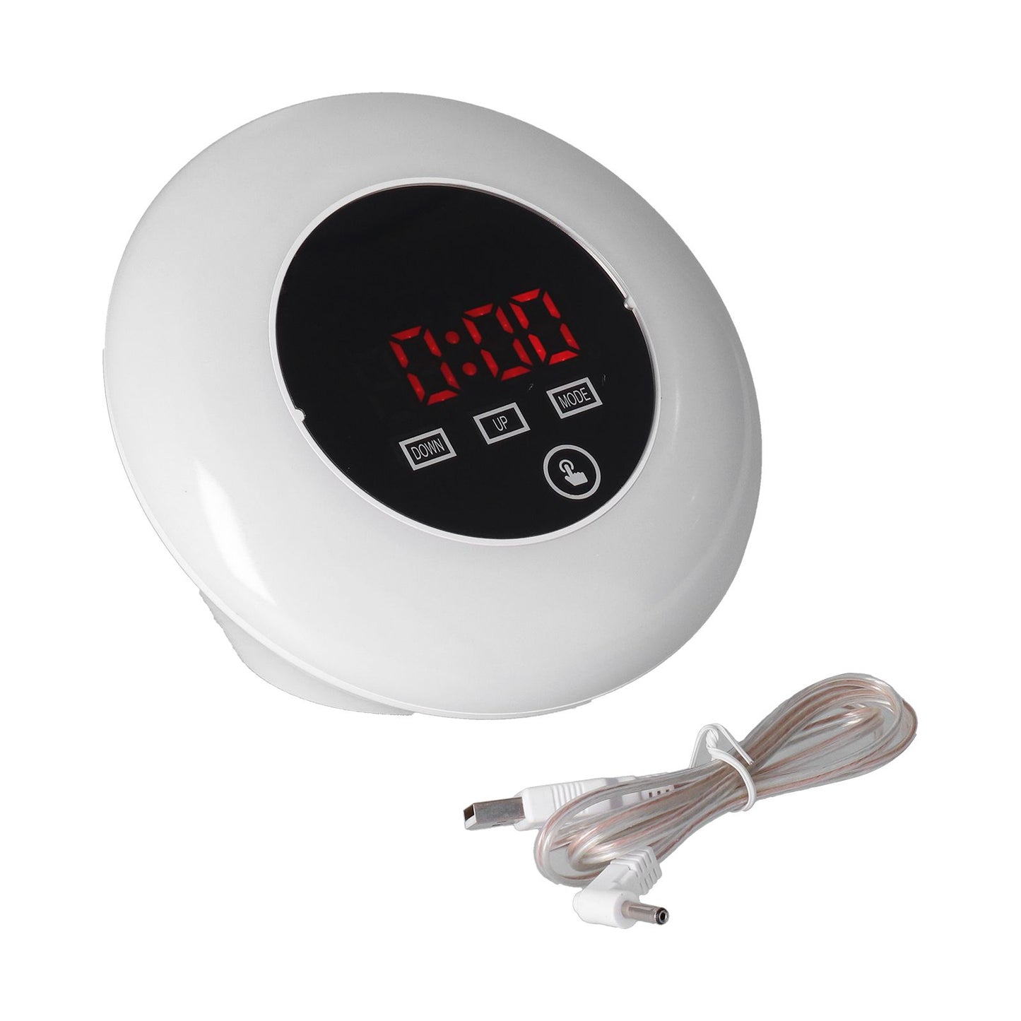 LED Digital Alarm Clock Mirror Clock Thermometer Clock 7 Color Electronic Clock for Bedroom OfficeRed Word V1294-YM0523-3115210213012