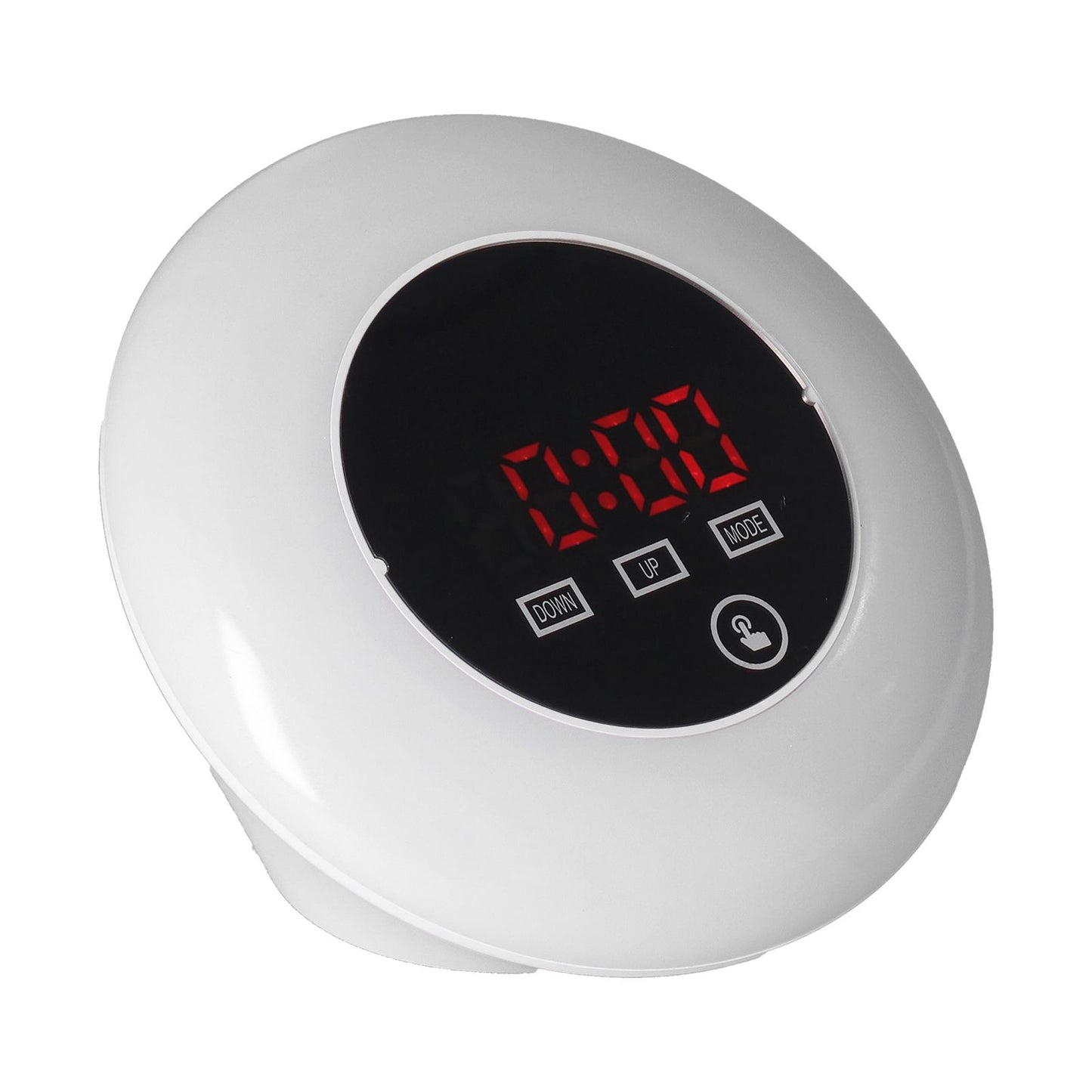 LED Digital Alarm Clock Mirror Clock Thermometer Clock 7 Color Electronic Clock for Bedroom OfficeRed Word V1294-YM0523-3115210213012