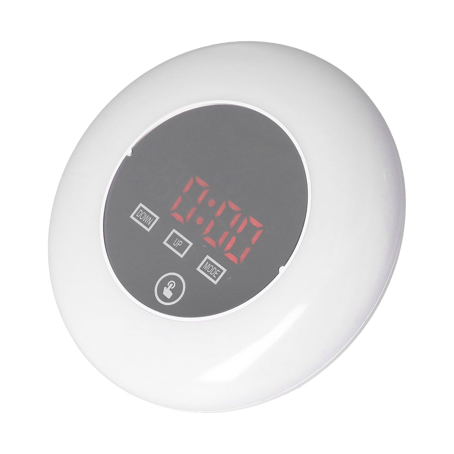 LED Digital Alarm Clock Mirror Clock Thermometer Clock 7 Color Electronic Clock for Bedroom OfficeRed Word V1294-YM0523-3115210213012