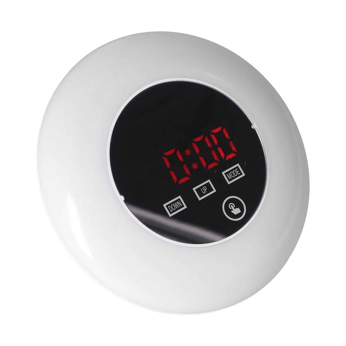 LED Digital Alarm Clock Mirror Clock Thermometer Clock 7 Color Electronic Clock for Bedroom OfficeRed Word V1294-YM0523-3115210213012