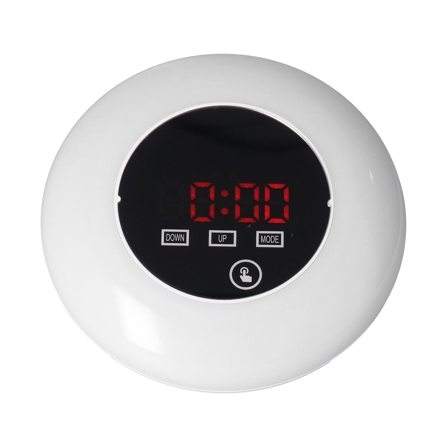 LED Digital Alarm Clock Mirror Clock Thermometer Clock 7 Color Electronic Clock for Bedroom OfficeRed Word V1294-YM0523-3115210213012
