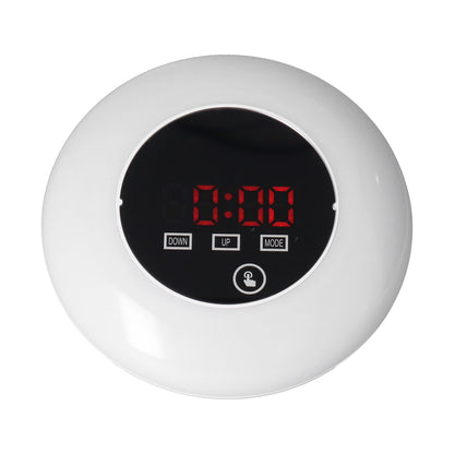 LED Digital Alarm Clock Mirror Clock Thermometer Clock 7 Color Electronic Clock for Bedroom OfficeRed Word V1294-YM0523-3115210213012