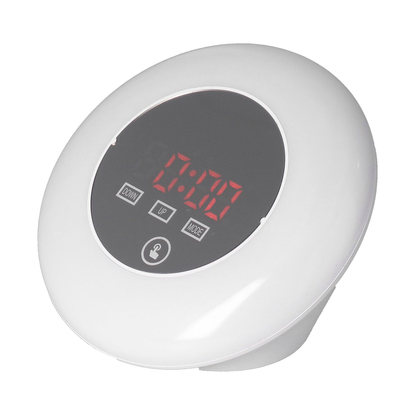 LED Digital Alarm Clock Mirror Clock Thermometer Clock 7 Color Electronic Clock for Bedroom OfficeRed Word V1294-YM0523-3115210213012