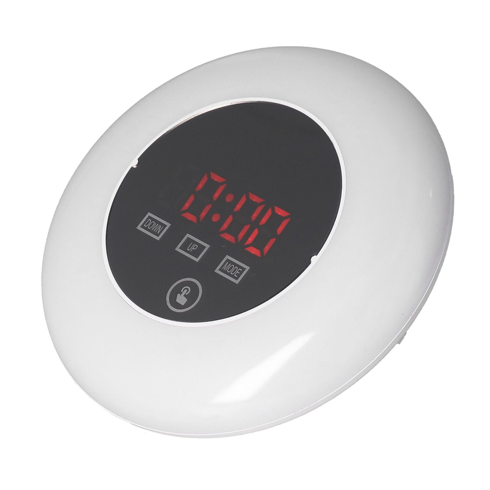 LED Digital Alarm Clock Mirror Clock Thermometer Clock 7 Color Electronic Clock for Bedroom OfficeRed Word V1294-YM0523-3115210213012