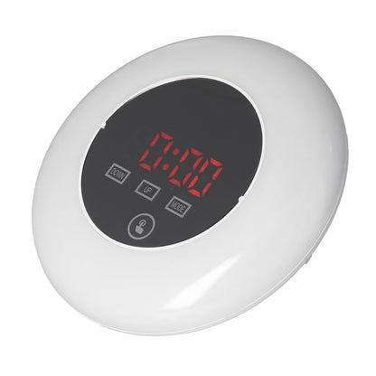 LED Digital Alarm Clock Mirror Clock Thermometer Clock 7 Color Electronic Clock for Bedroom OfficeRed Word V1294-YM0523-3115210213012