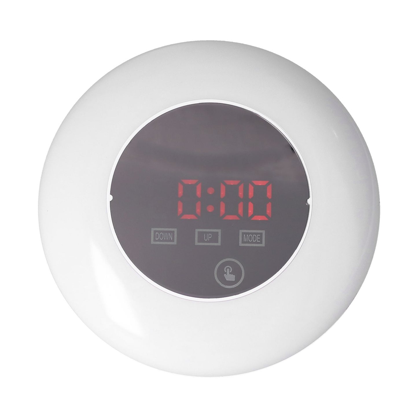 LED Digital Alarm Clock Mirror Clock Thermometer Clock 7 Color Electronic Clock for Bedroom OfficeRed Word V1294-YM0523-3115210213012