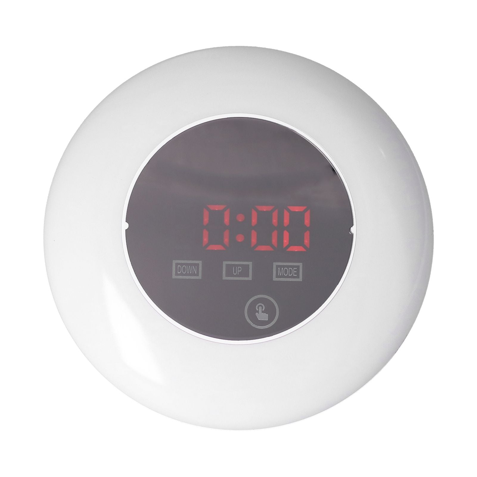 LED Digital Alarm Clock Mirror Clock Thermometer Clock 7 Color Electronic Clock for Bedroom OfficeRed Word V1294-YM0523-3115210213012