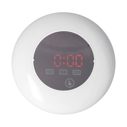 LED Digital Alarm Clock Mirror Clock Thermometer Clock 7 Color Electronic Clock for Bedroom OfficeRed Word V1294-YM0523-3115210213012