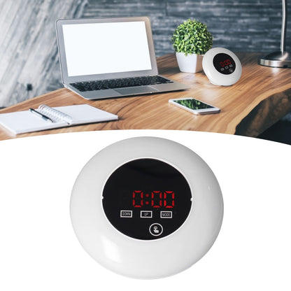 LED Digital Alarm Clock Mirror Clock Thermometer Clock 7 Color Electronic Clock for Bedroom OfficeRed Word V1294-YM0523-3115210213012
