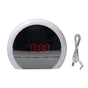 Digital LED Mirror Clock with 7 Color Lighting Snooze Alarm Clock Temperature Date Time DisplayRed Word V1294-YM0523-3115210213112