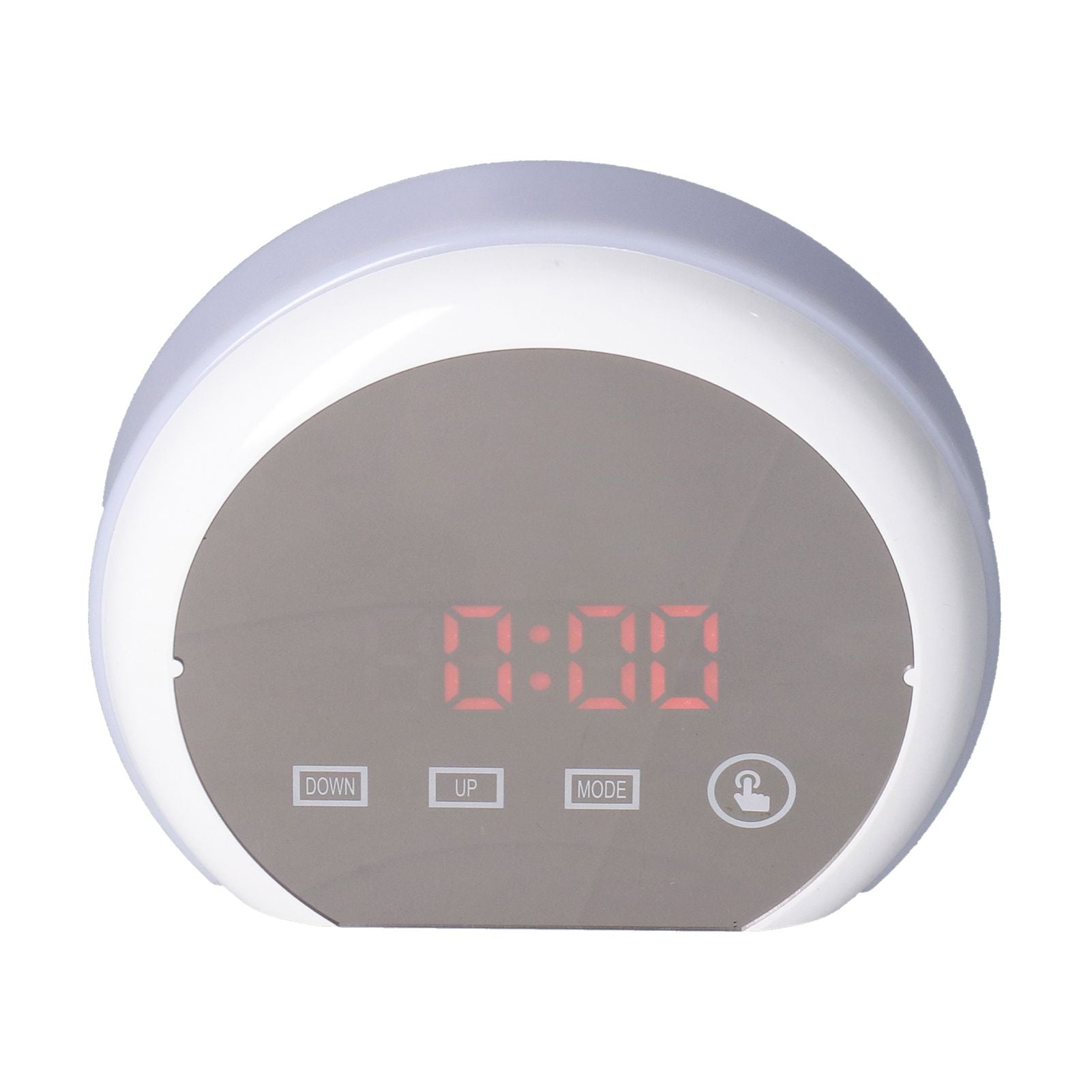 Digital LED Mirror Clock with 7 Color Lighting Snooze Alarm Clock Temperature Date Time DisplayRed Word V1294-YM0523-3115210213112