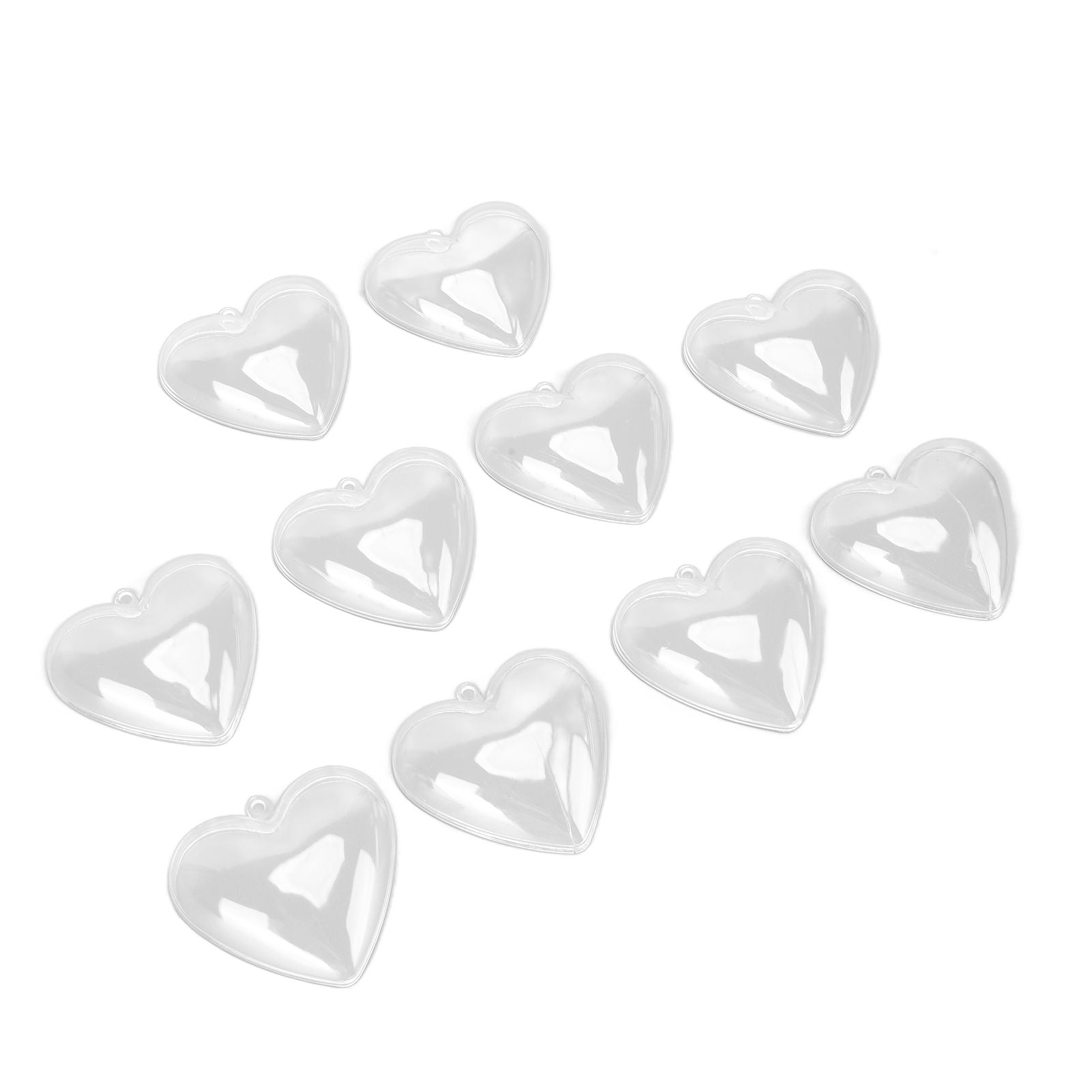 5Pcs Clear Fillable Ball Transparent Heart Shape Plastic Ornaments for DIY Crafts Christmas Tree BirthdayS V1294-YM0523-3115210213511