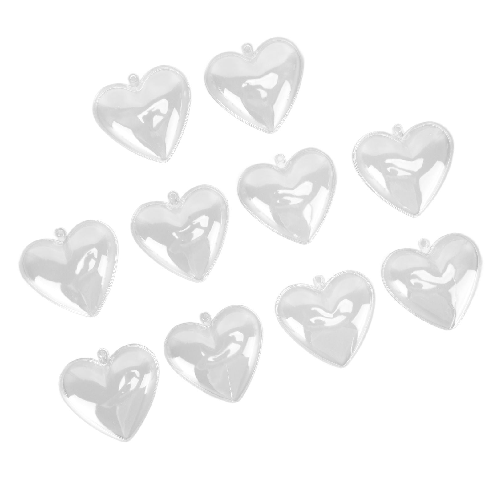 5Pcs Clear Fillable Ball Transparent Heart Shape Plastic Ornaments for DIY Crafts Christmas Tree BirthdayS V1294-YM0523-3115210213511