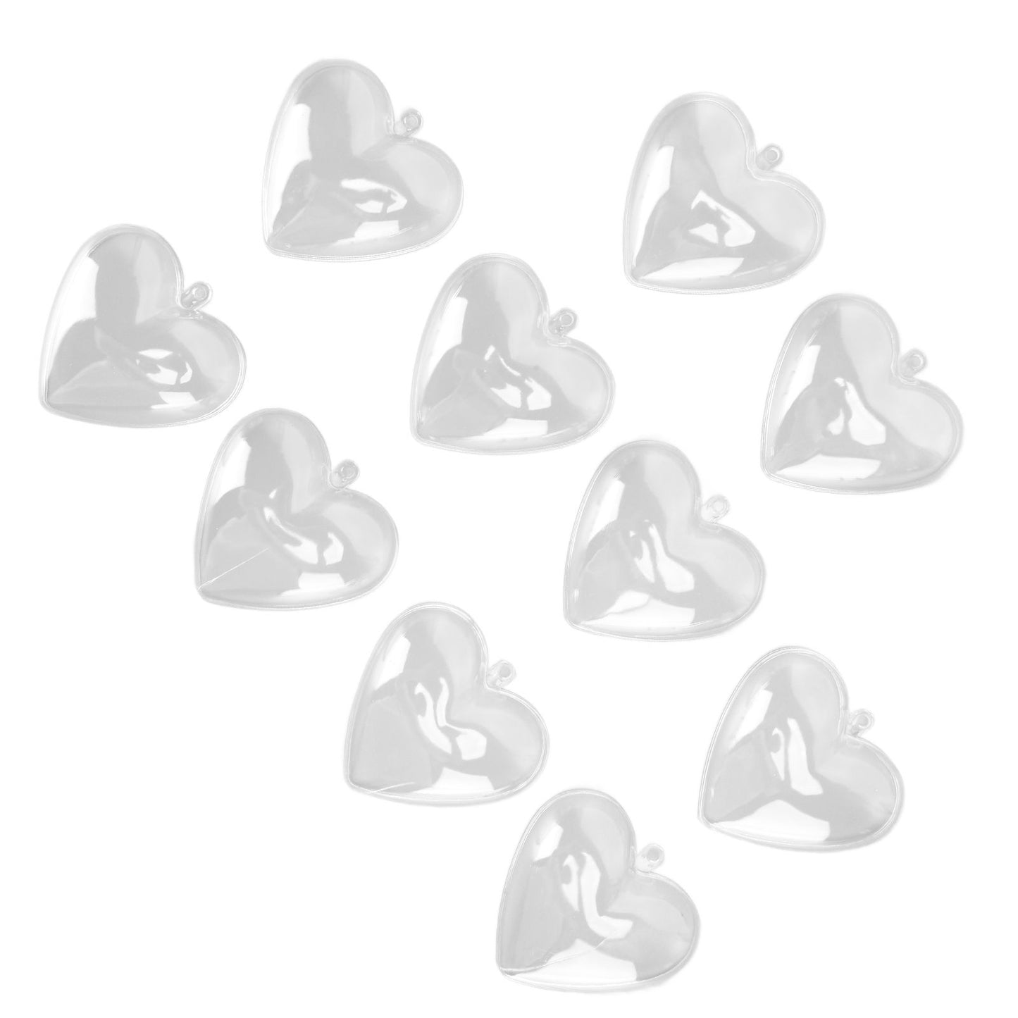 5Pcs Clear Fillable Ball Transparent Heart Shape Plastic Ornaments for DIY Crafts Christmas Tree BirthdayS V1294-YM0523-3115210213511