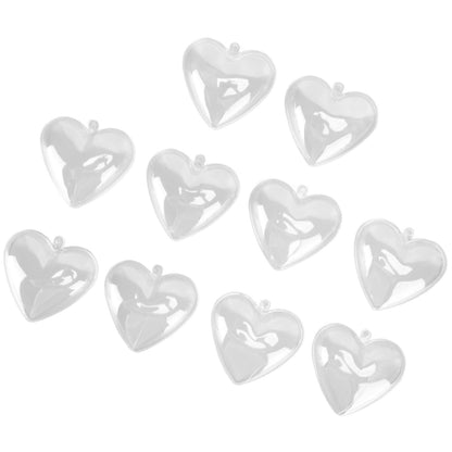 5Pcs Clear Fillable Ball Transparent Heart Shape Plastic Ornaments for DIY Crafts Christmas Tree BirthdayS V1294-YM0523-3115210213511