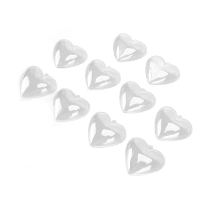 5Pcs Clear Fillable Ball Transparent Heart Shape Plastic Ornaments for DIY Crafts Christmas Tree BirthdayS V1294-YM0523-3115210213511