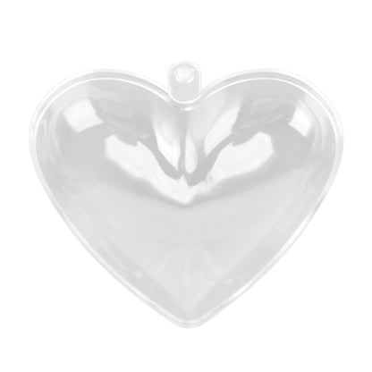 5Pcs Clear Fillable Ball Transparent Heart Shape Plastic Ornaments for DIY Crafts Christmas Tree BirthdayS V1294-YM0523-3115210213511